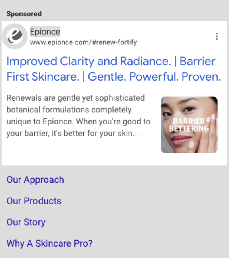 Epionce Paid Search